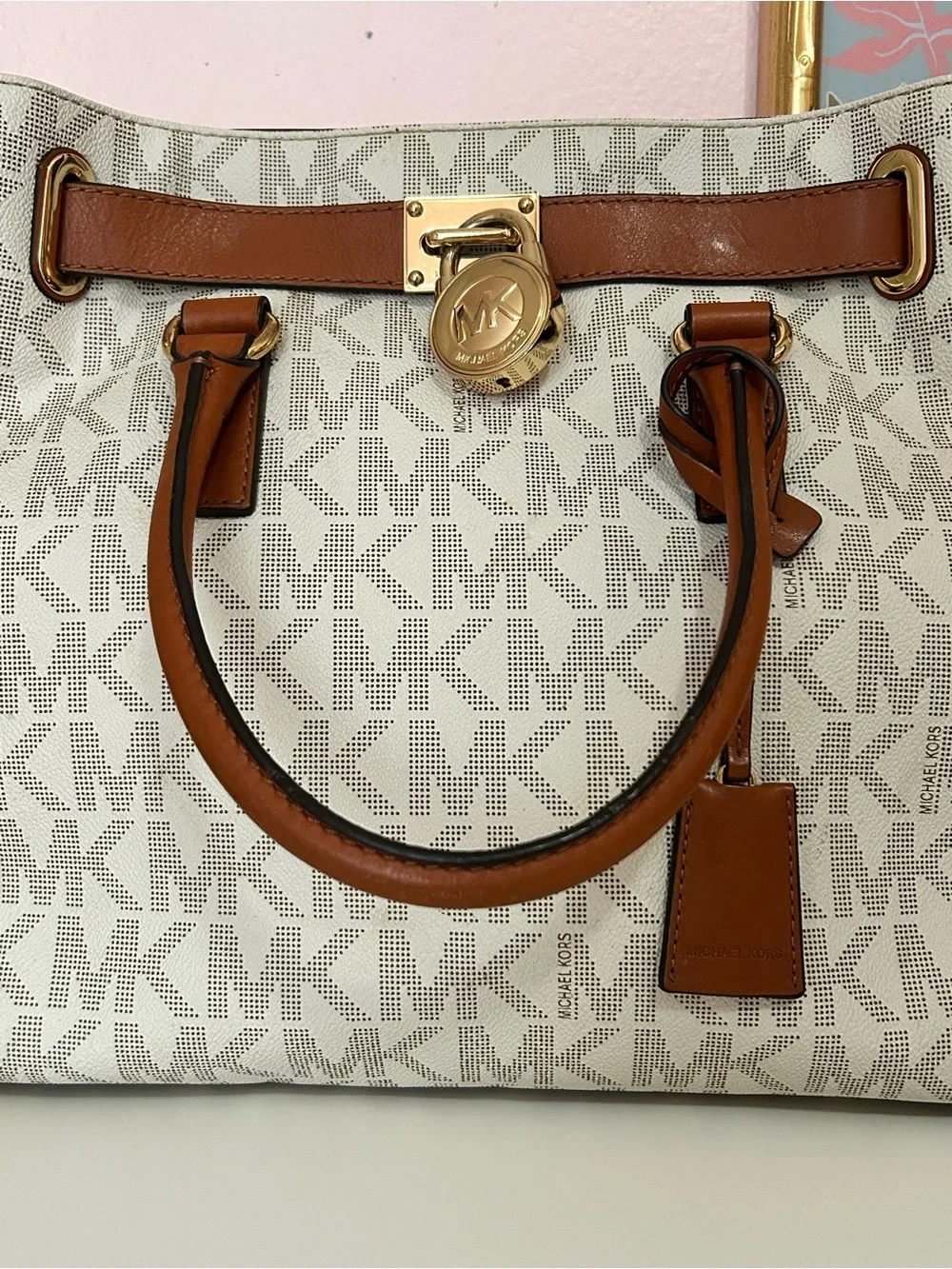 Michael Kors Hamilton Signature Logo Large Satchel